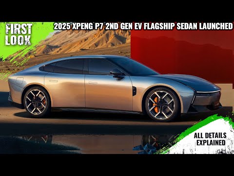 2025 Xpeng P7 Electric Sport Sedan Launched - First Look - Full Exterior - 2nd-gen EV Flagship Sedan